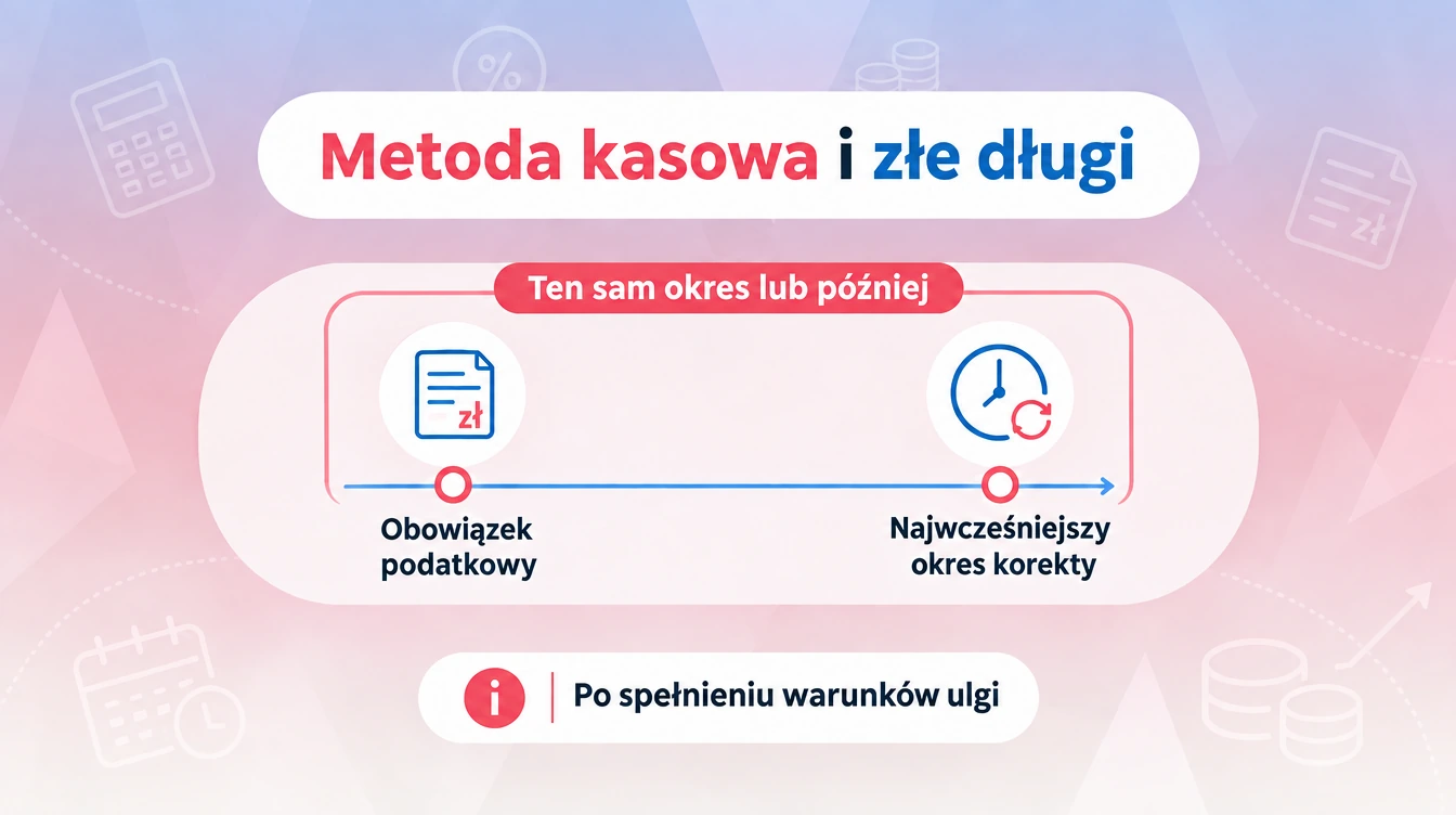 Metoda kasowa: korekta VAT nie wcześniej niż powstanie obowiązku podatkowego