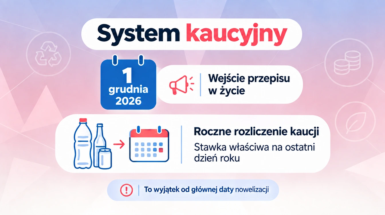 System kaucyjny: od 1 grudnia 2026 stawka dla produktu z ostatniego dnia roku